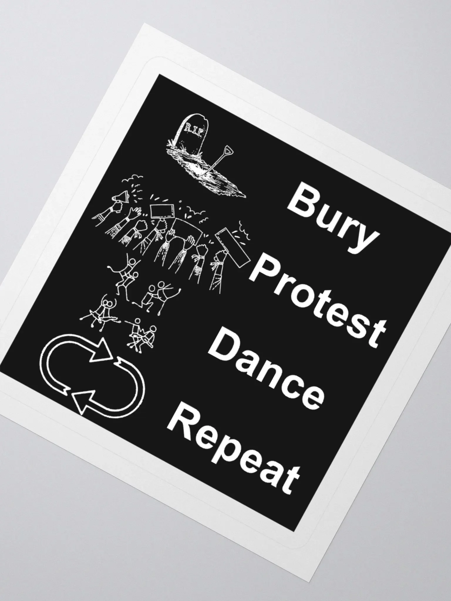 BDPR Sticker (White) product image (2)