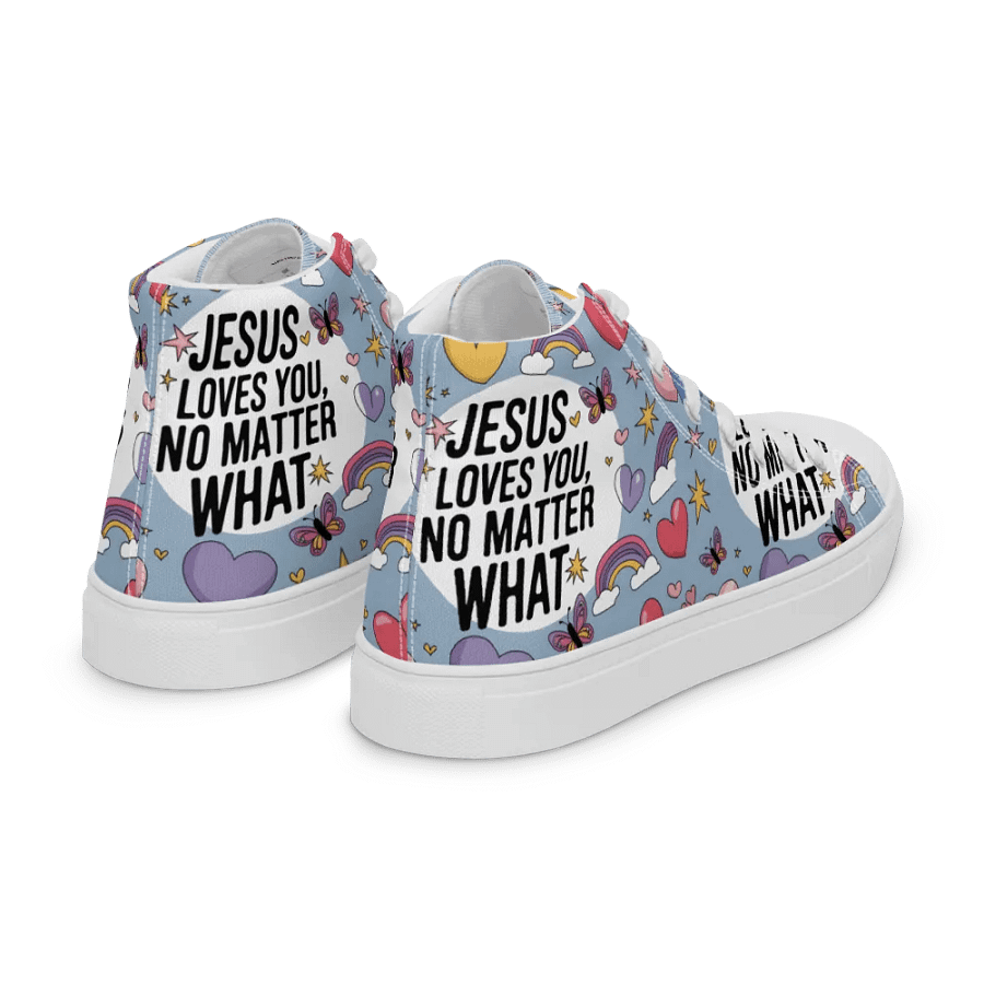 Inspirational Christian High-Top Sneakers – Jesus Loves You product image (10)