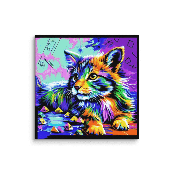 Cute Cat Digital Painting - v4 product image (1)