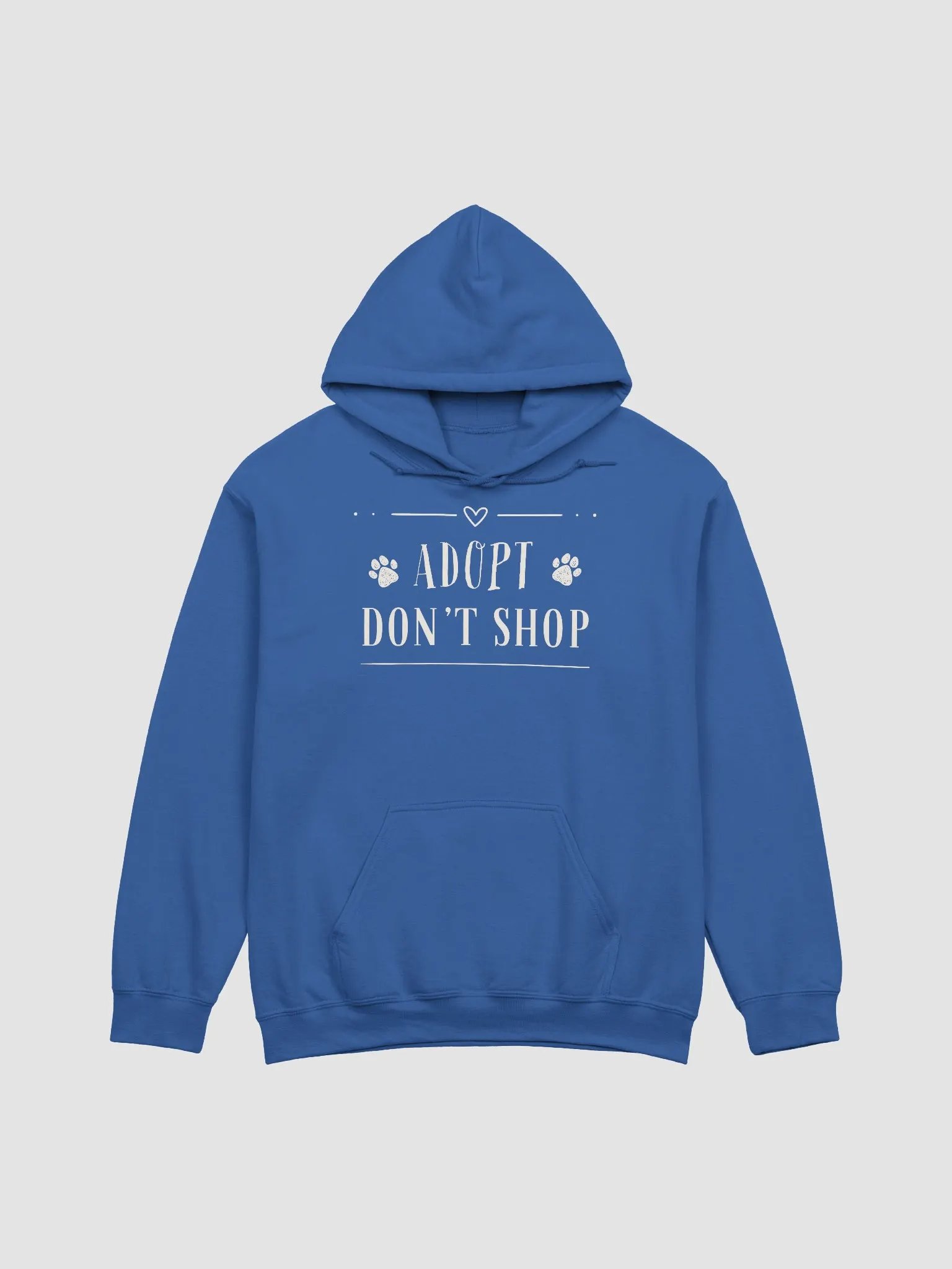 Adopt Don't Shop, off-white letters on Gildan 18500 Hoodie product image (2)