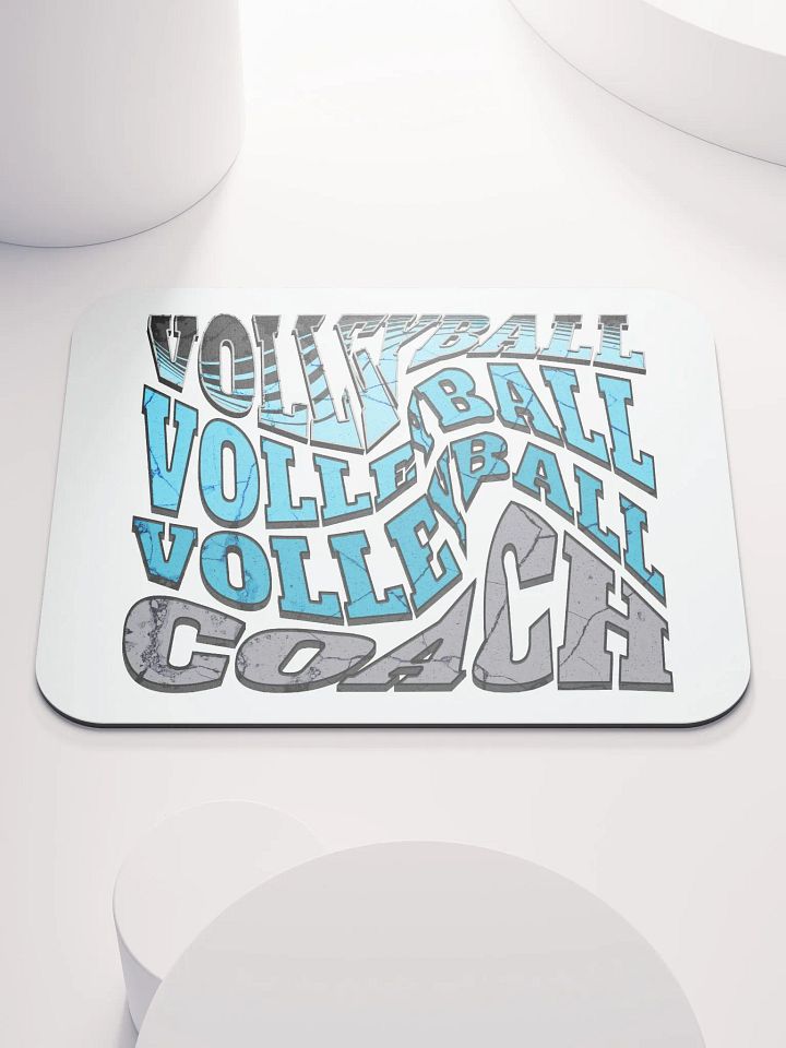 Mess Swirl Volleyball Coach Wavy Dynamic Mouse Pad product image (1)