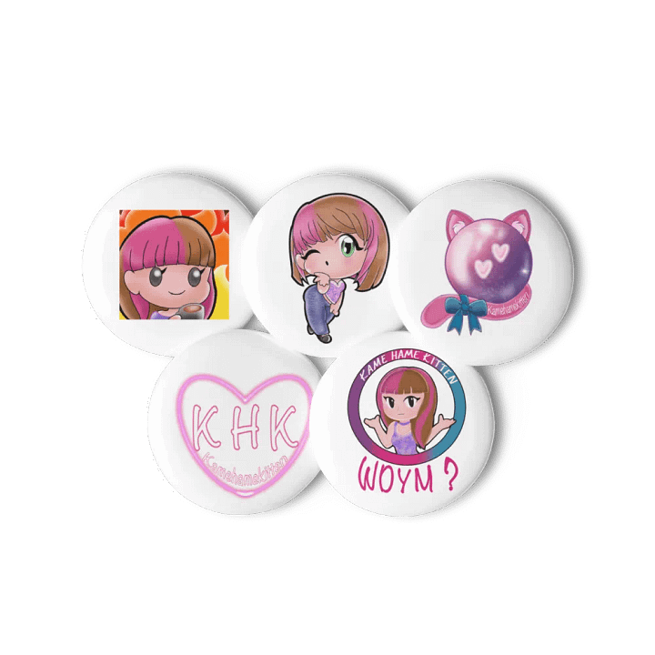 Kamehamekitten themed pins product image (3)