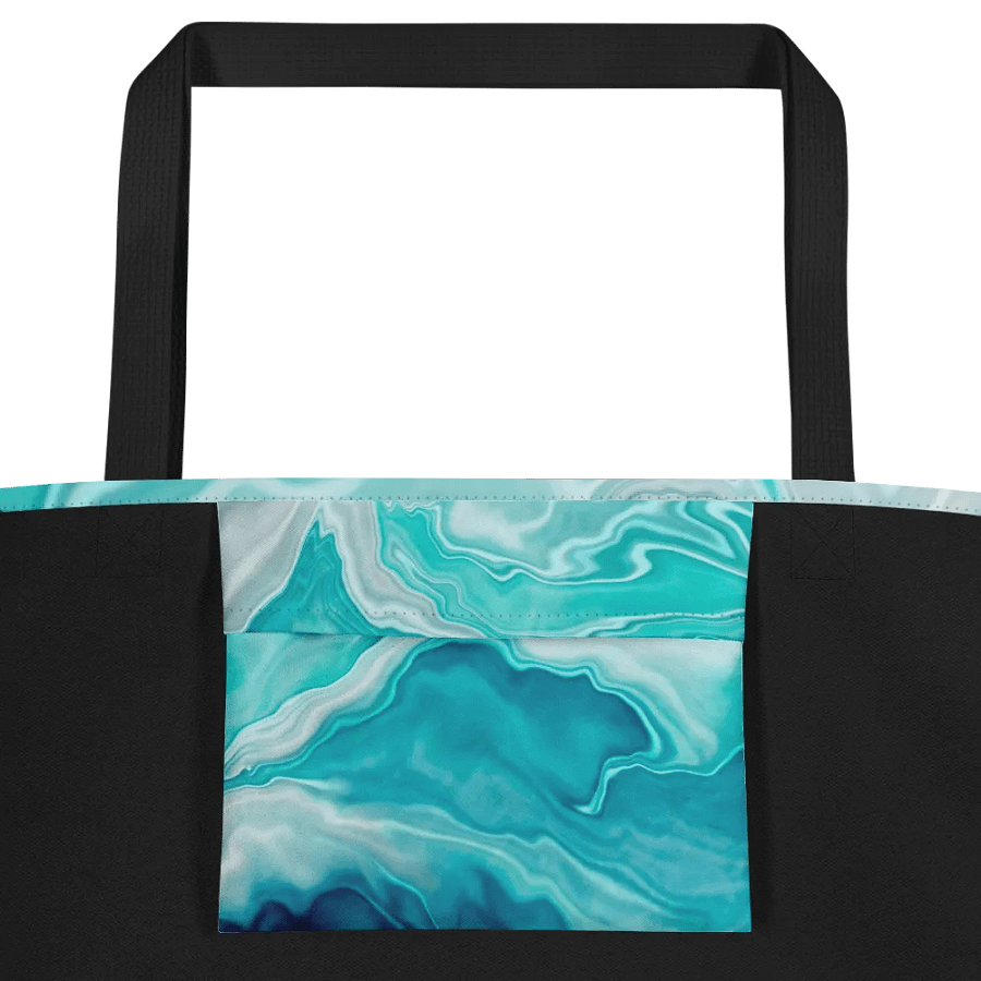 Icy blue crashing waves Abstraxt art product image (4)