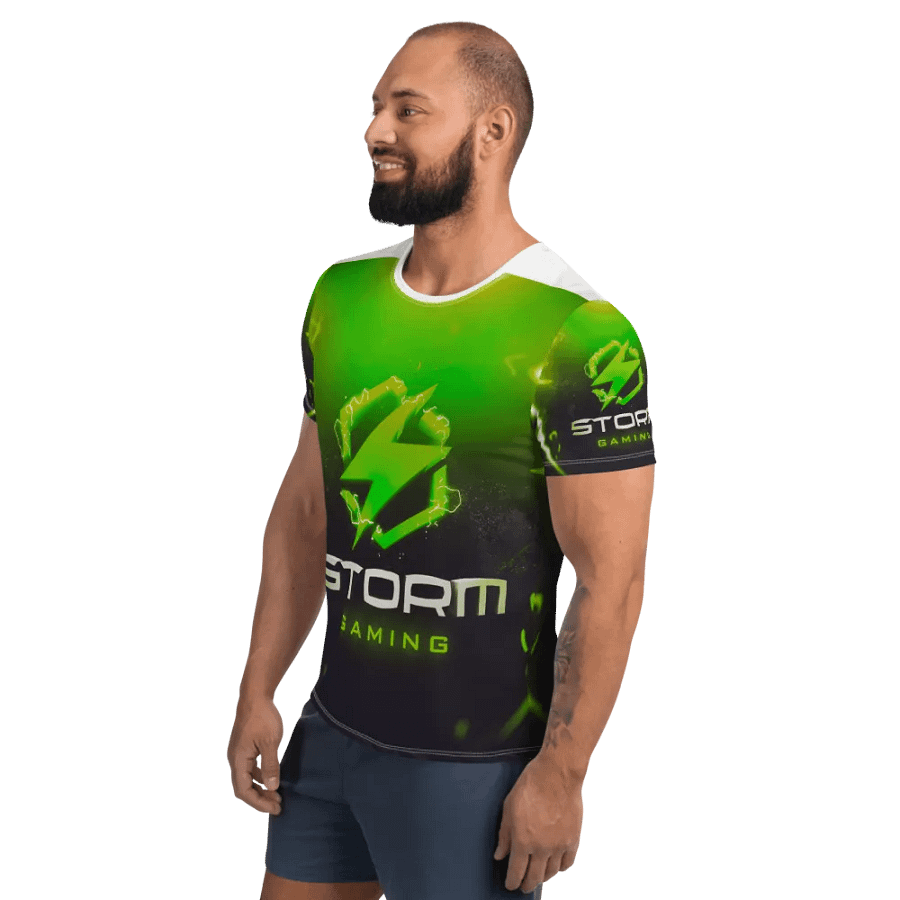 Electric Bolt All-Over Storm Gaming Clan Print Athletic Tee product image (3)