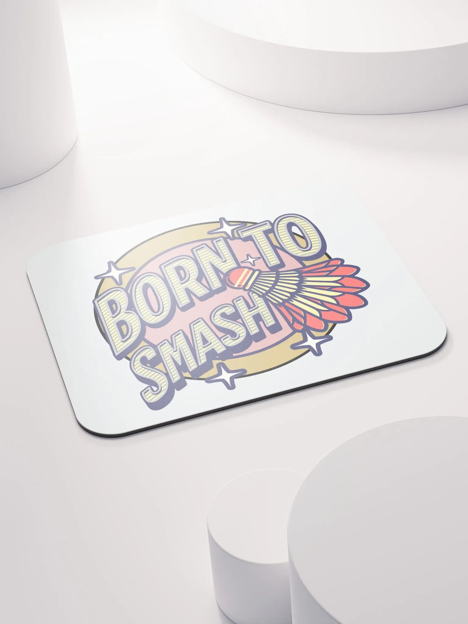 Born To Smash Badminton Zone Mouse Pad product image (4)