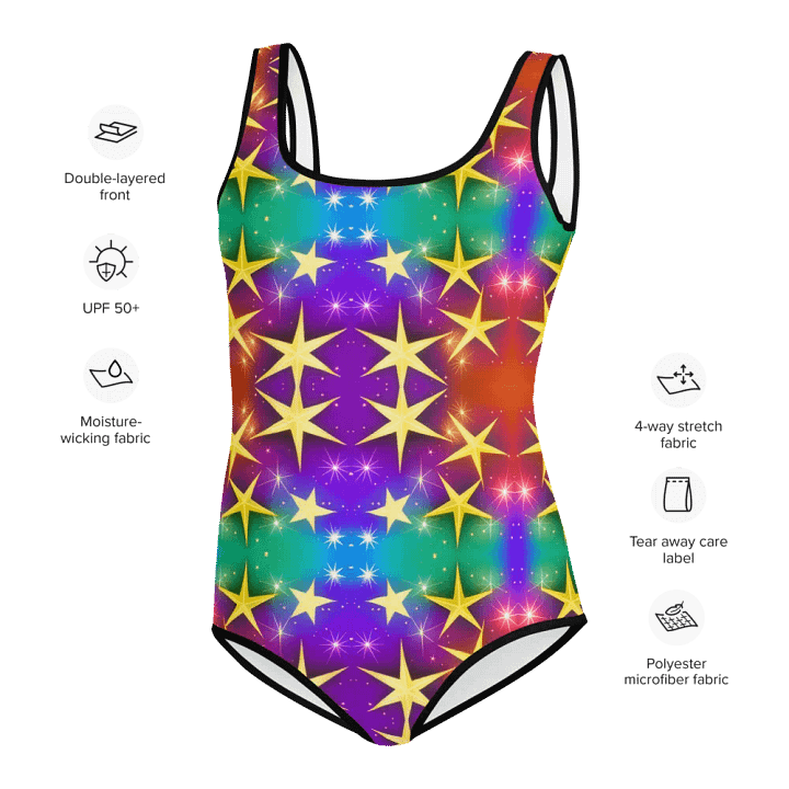 Reach for the Stars: All-Over Print Youth Swimsuit product image (2)