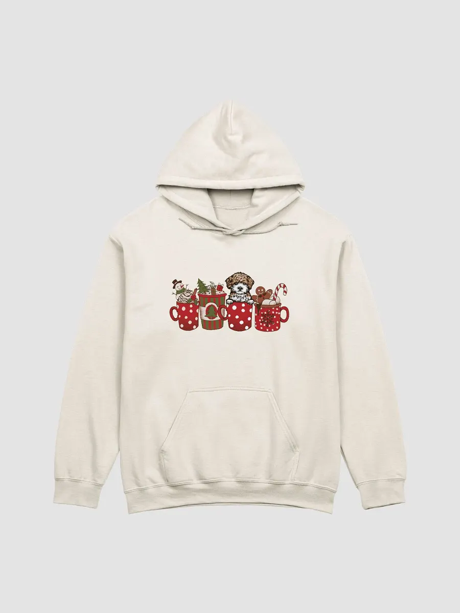 Cute Maltipoo in a Christmas Cup Hooded Sweatshirt | Funny Christmas Pup in a Cup product image (19)