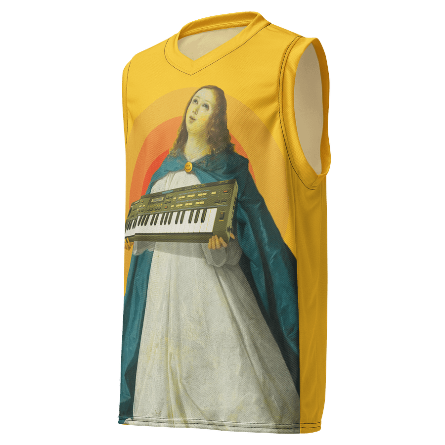 Immaculate conCZeption, Casio cz-101 classic synth Tribute Unisex Basketball Jersey product image (2)