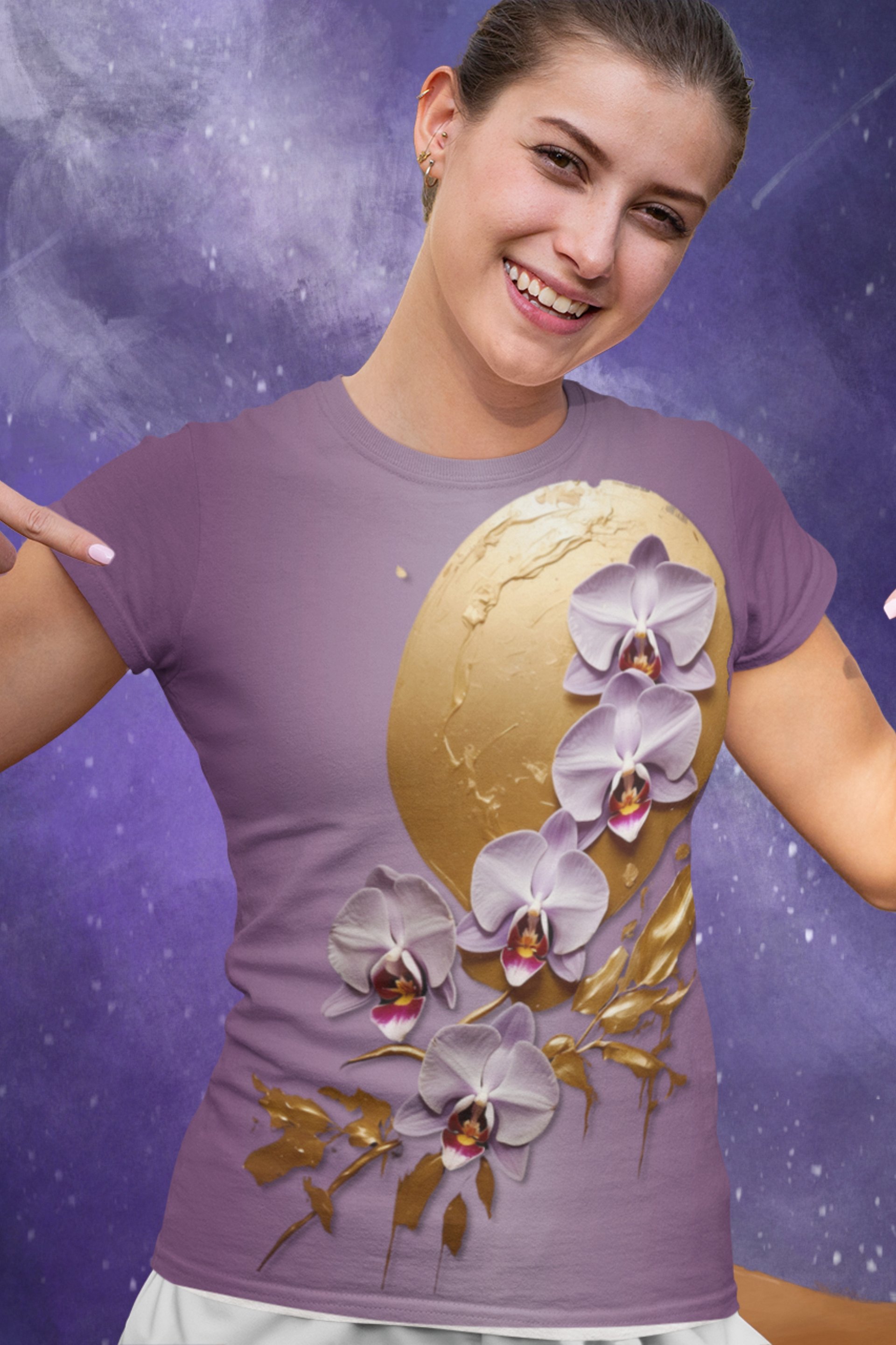 Floral Themed All Over Print T-shirt product image (1)