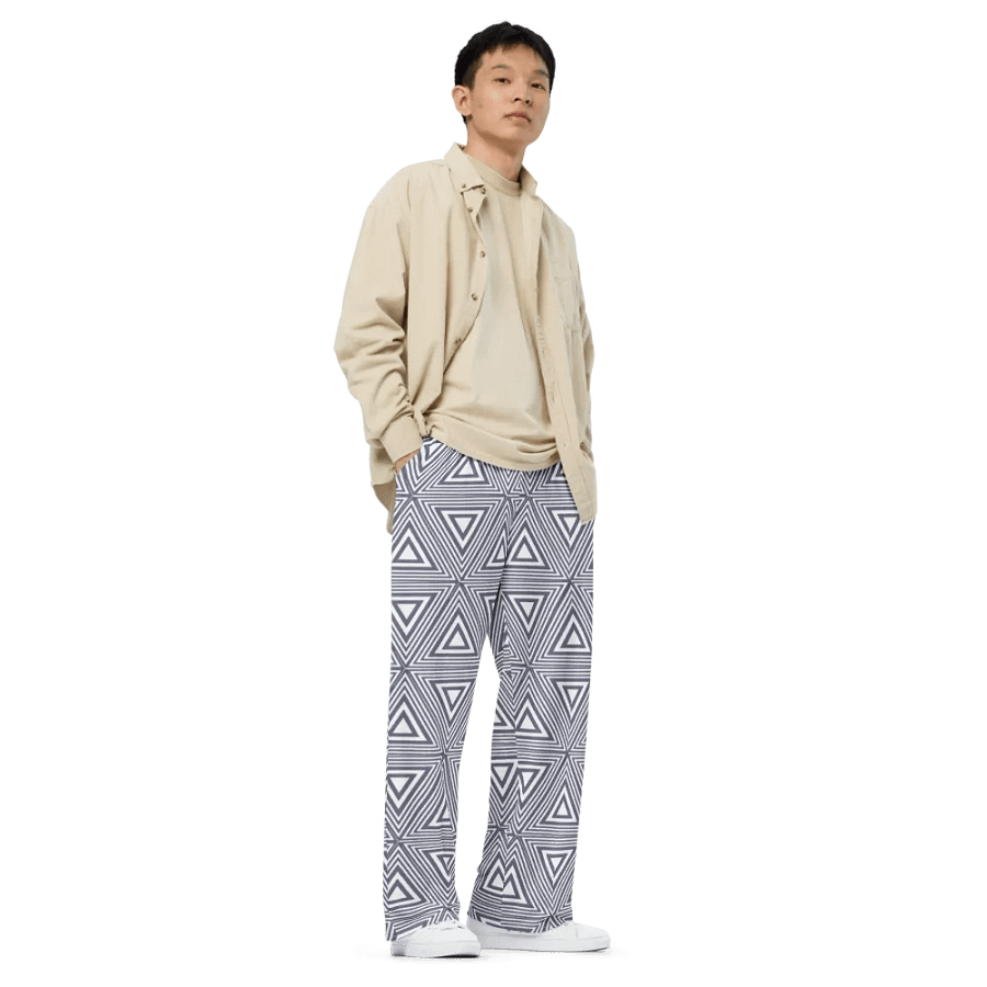 Gray Triangles Wideleg Pants product image (3)