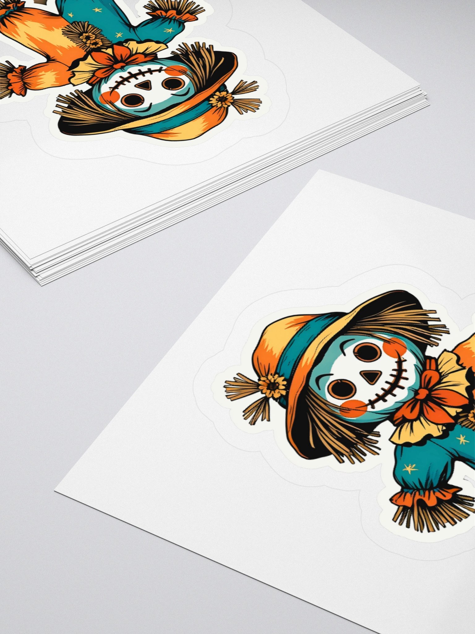 Whimsical Scarecrow Kiss Cut Sticker product image (11)