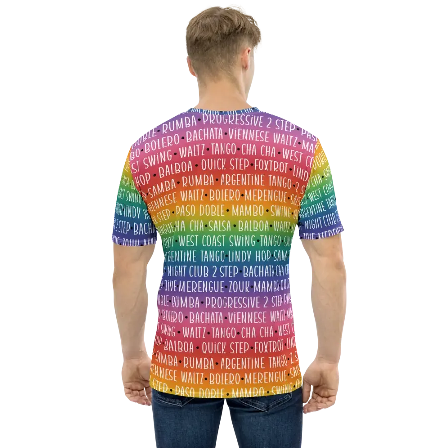 Men's Ballroom Dance Crew Neck T-shirt Rainbow product image (2)