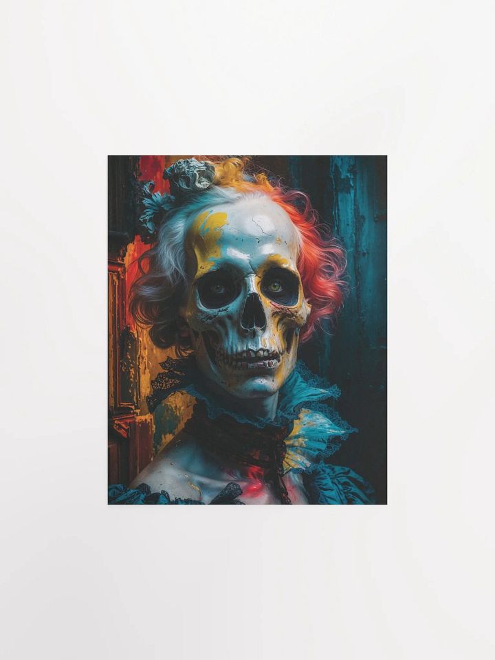 Curly-Haired Skull Print Poster product image (3)