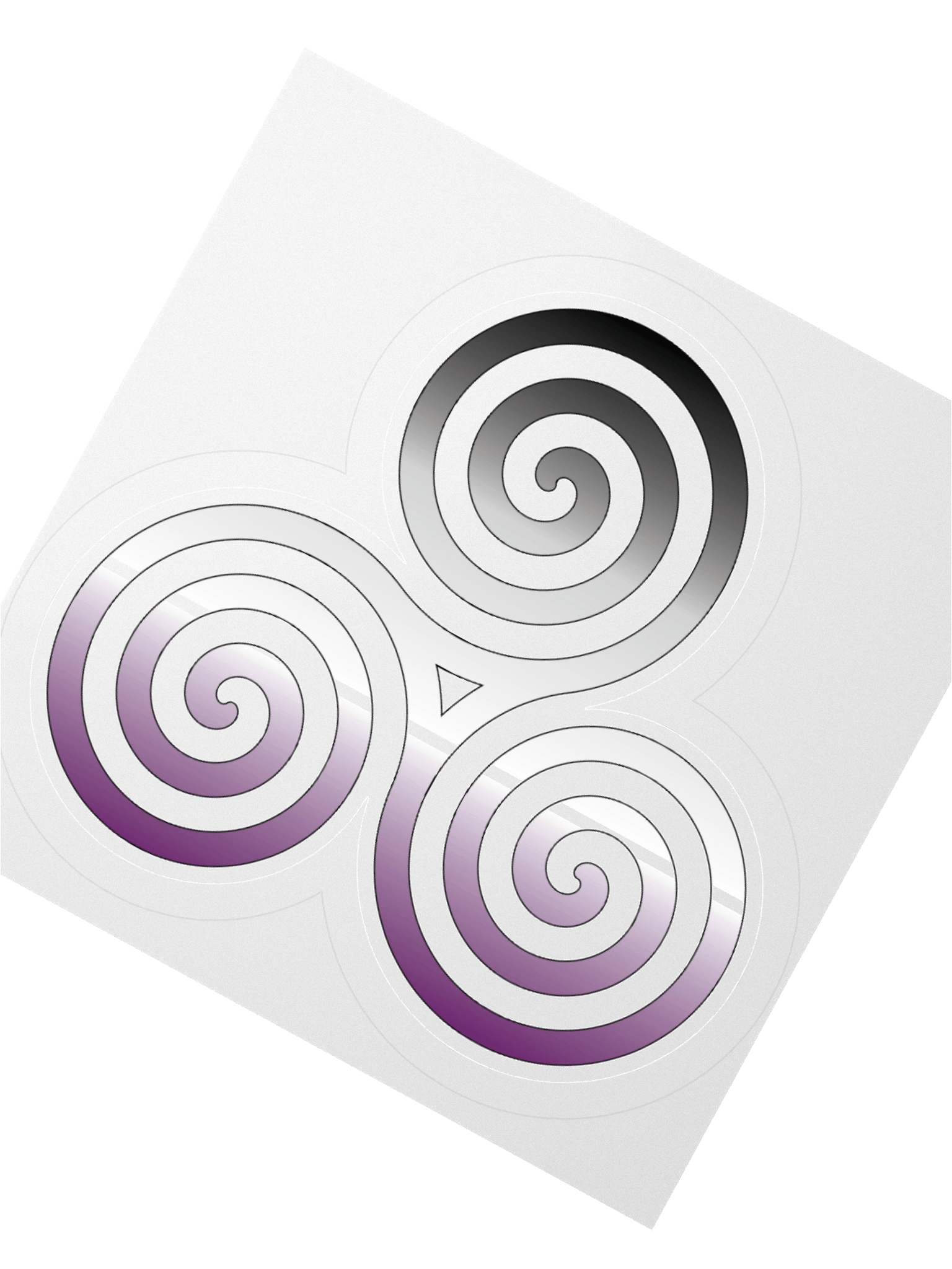 Asexual Pride Gradient Celtic Triskelion Sticker product image (5)