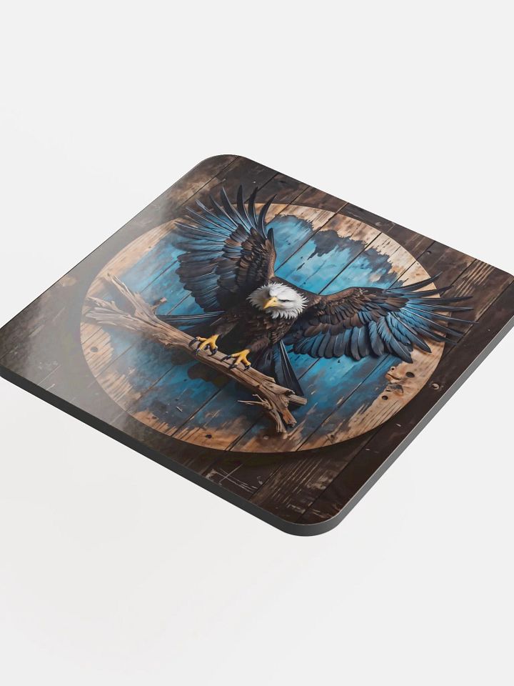 Glossed Cork Coaster - Eagle product image (1)