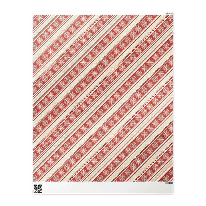 Snowflakes & Stripes Wrapping Paper product image (2)