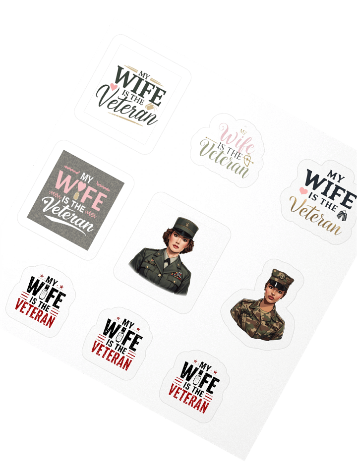 My Wife Is The Veteran Vinyl Sticker product image (4)