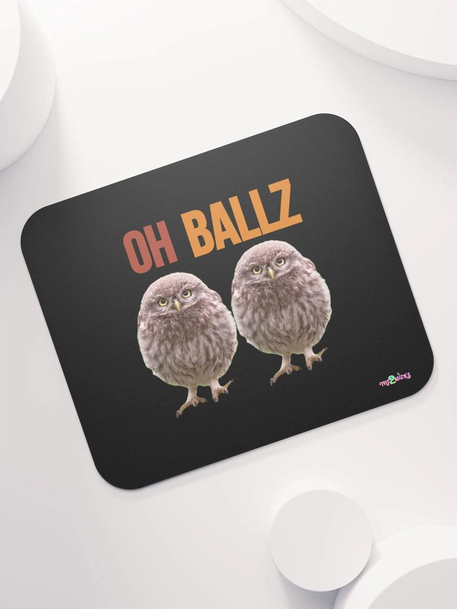 Oh Ballz Classic Mouse Pad (Black) product image (7)