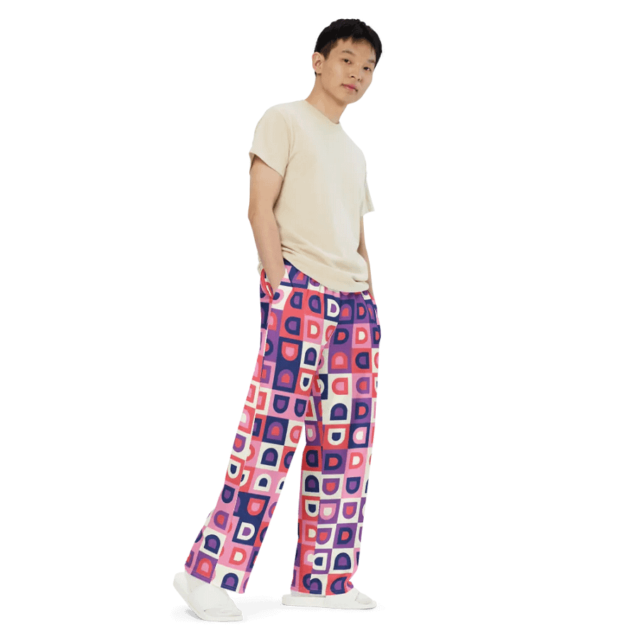 BUIII Retro Geometric: Amethyst Dawn Wide-Leg Pants product image (7)