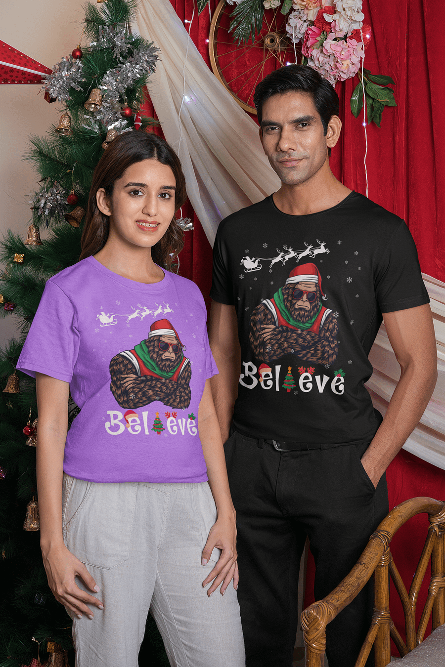 Yuletide Yeti: Believe in Christmas Bigfoot Design product image (2)