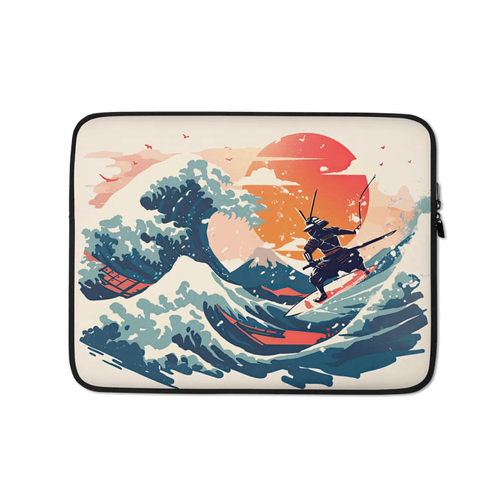 Samurai Wave Surfer Laptop Sleeve product image (1)