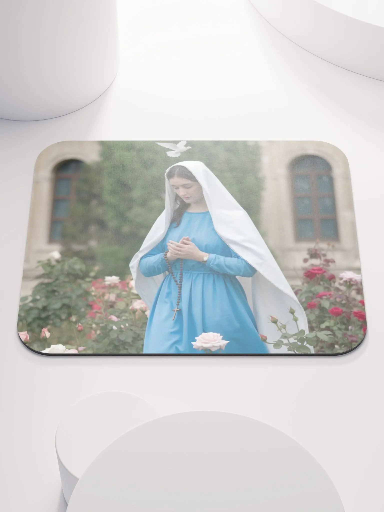 Prayerful Rose Garden Mouse Pad product image (1)