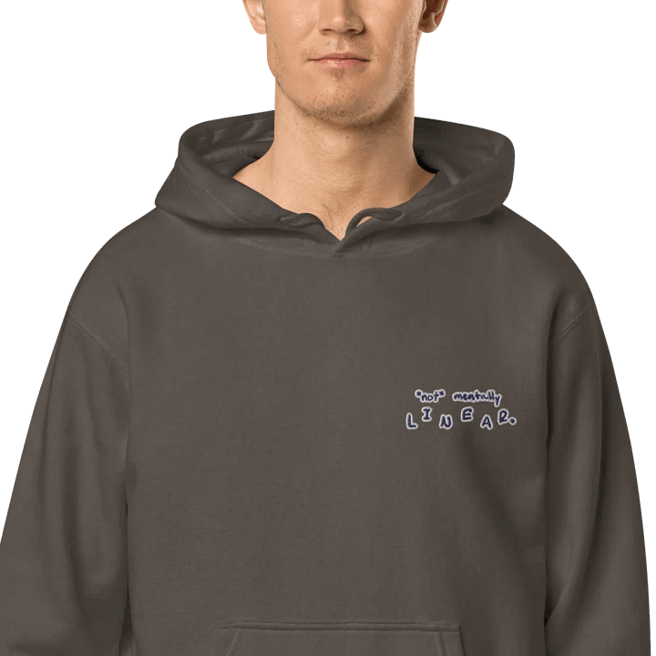 *not* mentally linear (L.C. navy bubble design) embroidered pigment hoodie product image (1)