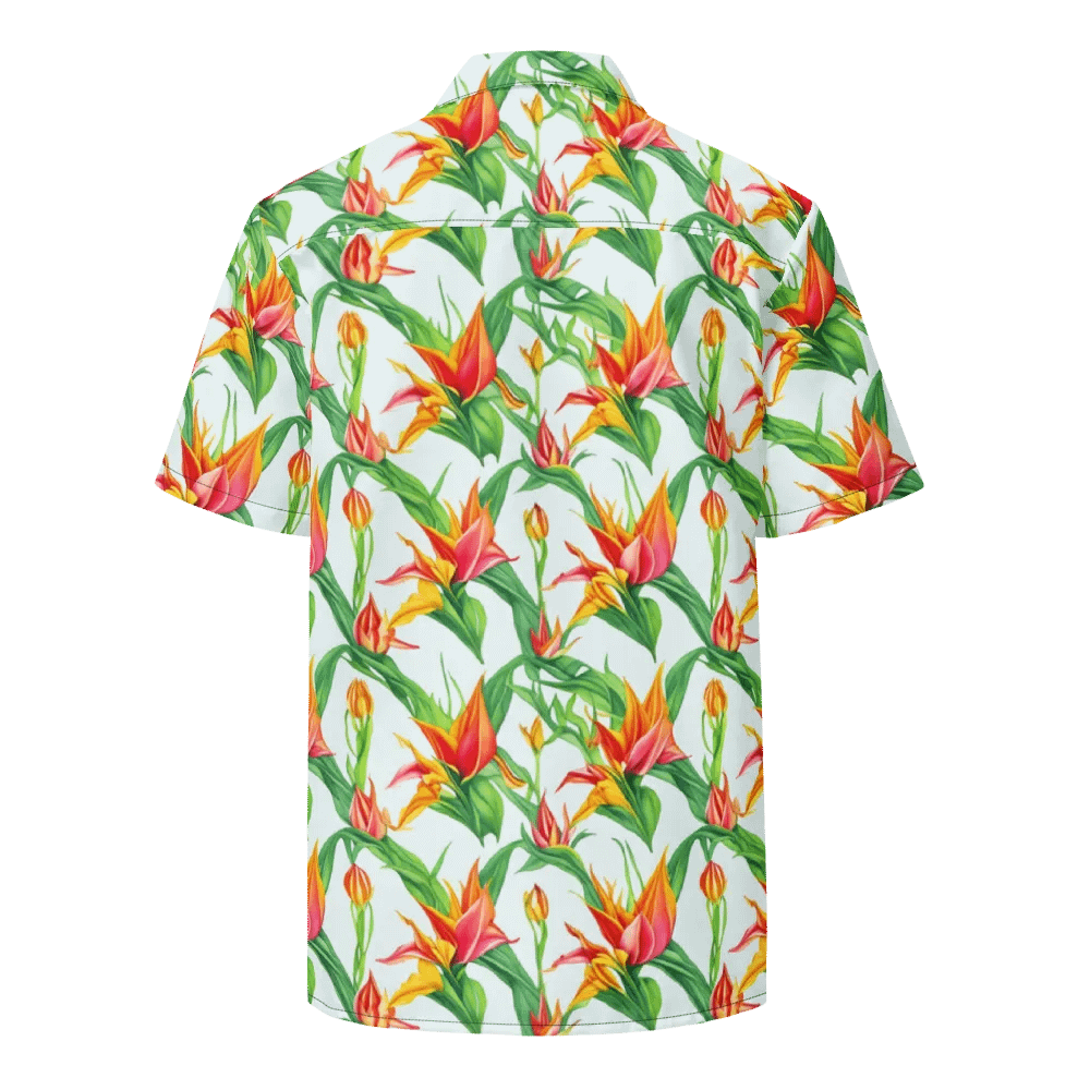 Floral Pattern Heliconia Flowers Hawaiian Shirt product image (2)