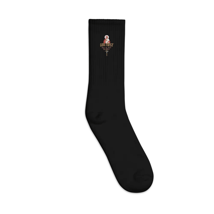 Divine Heart Embroidered Crew Socks product image (1)