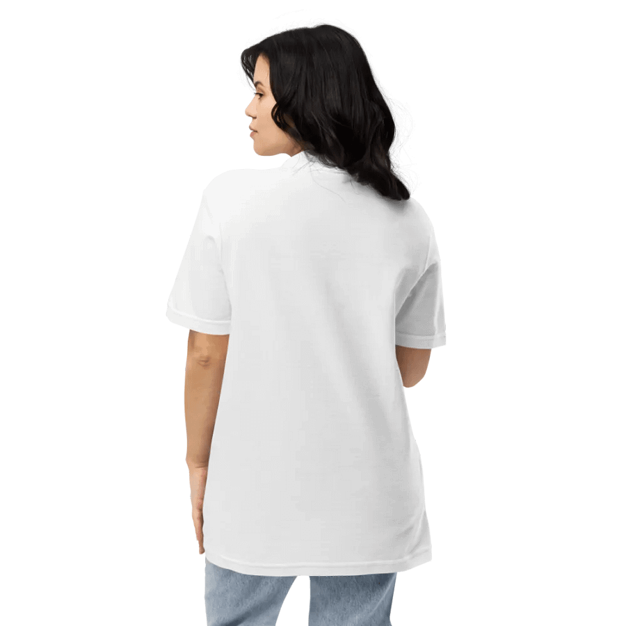 Cute Ghost Embroidered Relaxed Fit Cotton Polo Shirt product image (7)