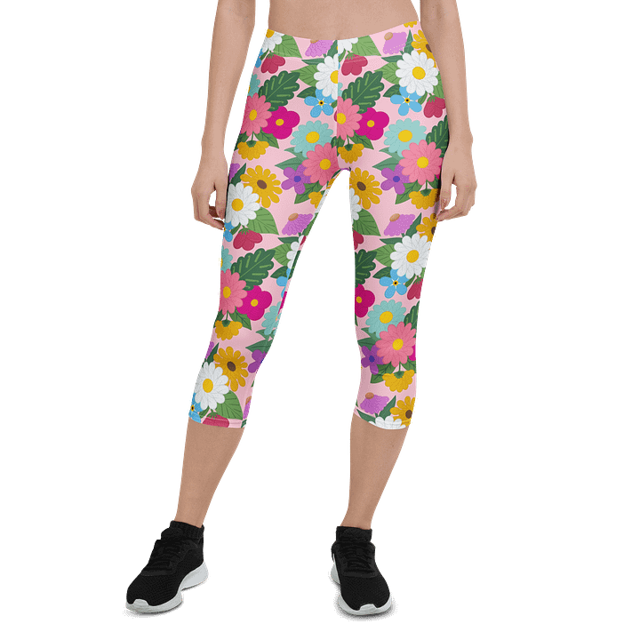 Floral Yarn Print Capri Leggings product image (1)