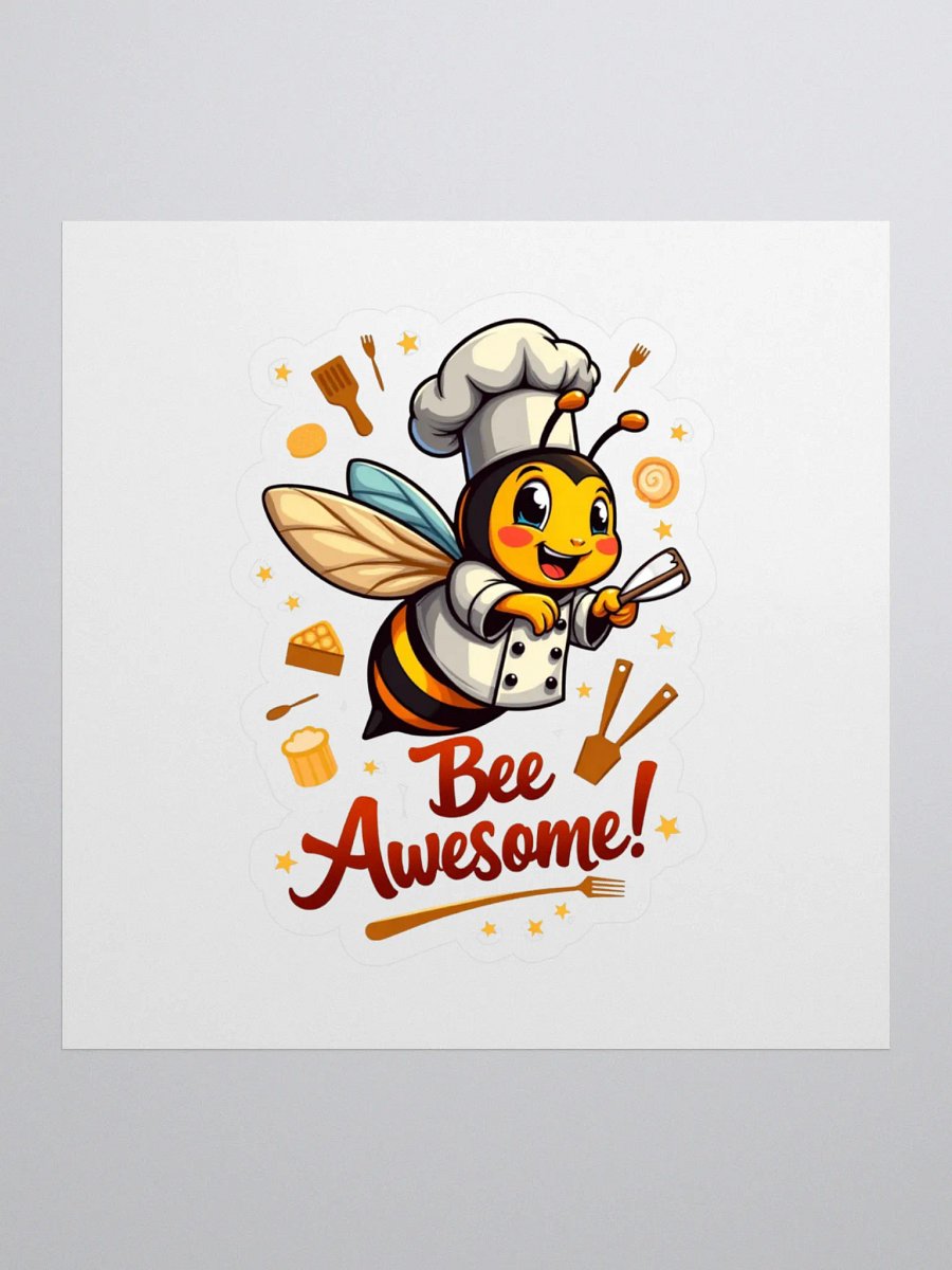 Bee Awesome Chef Kiss Cut Stickers product image (1)