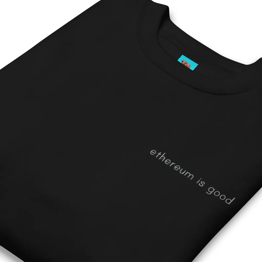 Ethereum is good crewneck (black) product image (12)