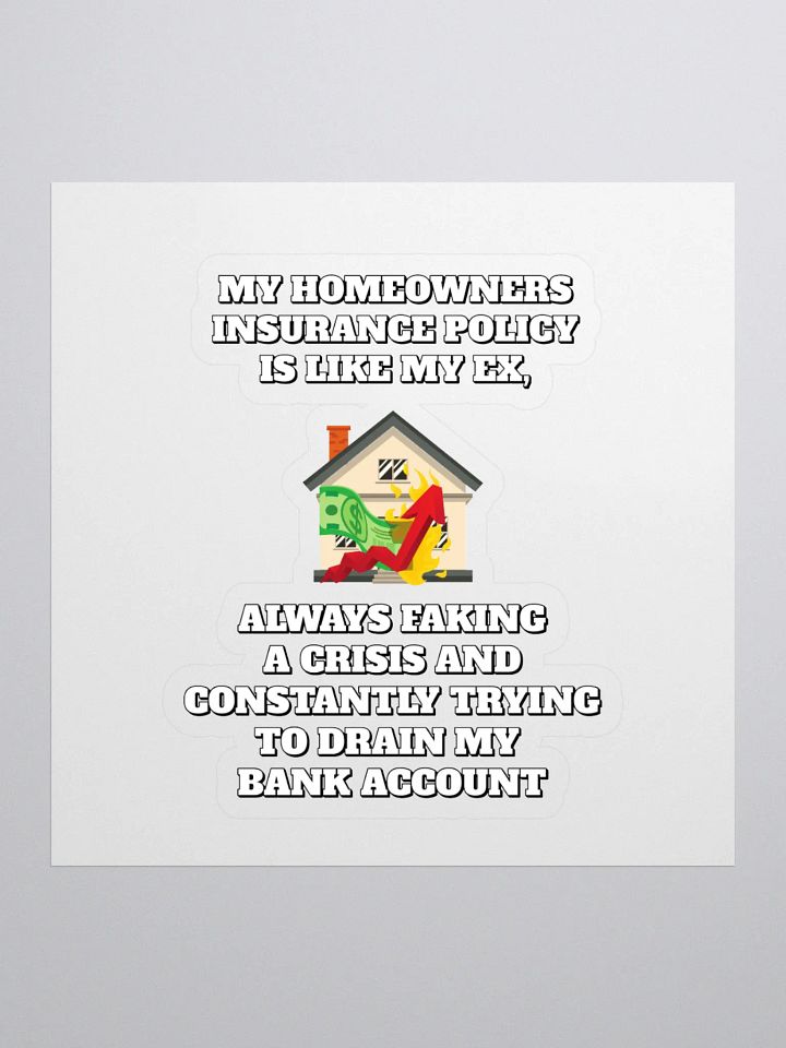My Homeowners Insurance Policy Is Like My Ex - Funny Sticker product image (1)