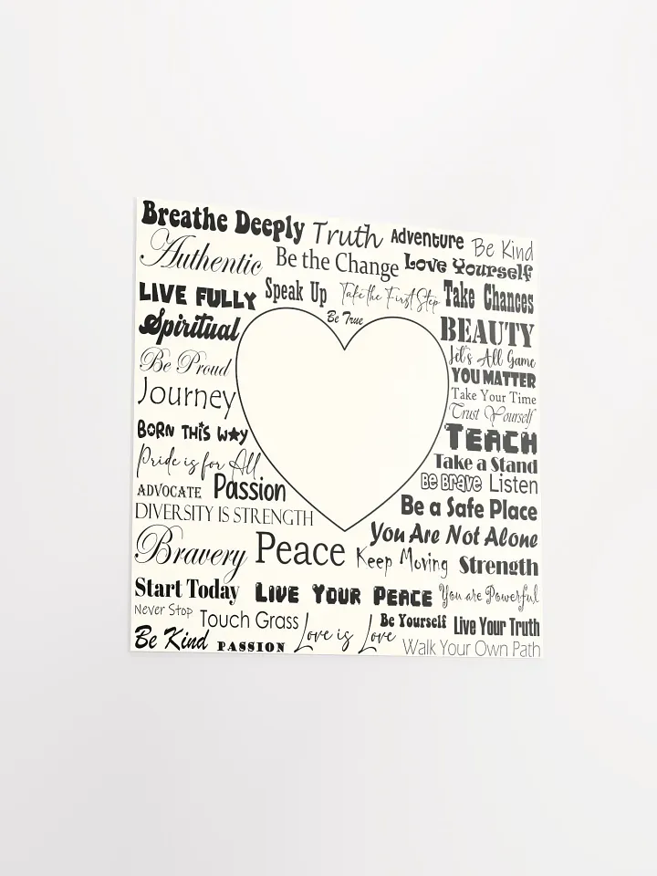 Love and Pride Square Poster (Black Text) product image (2)