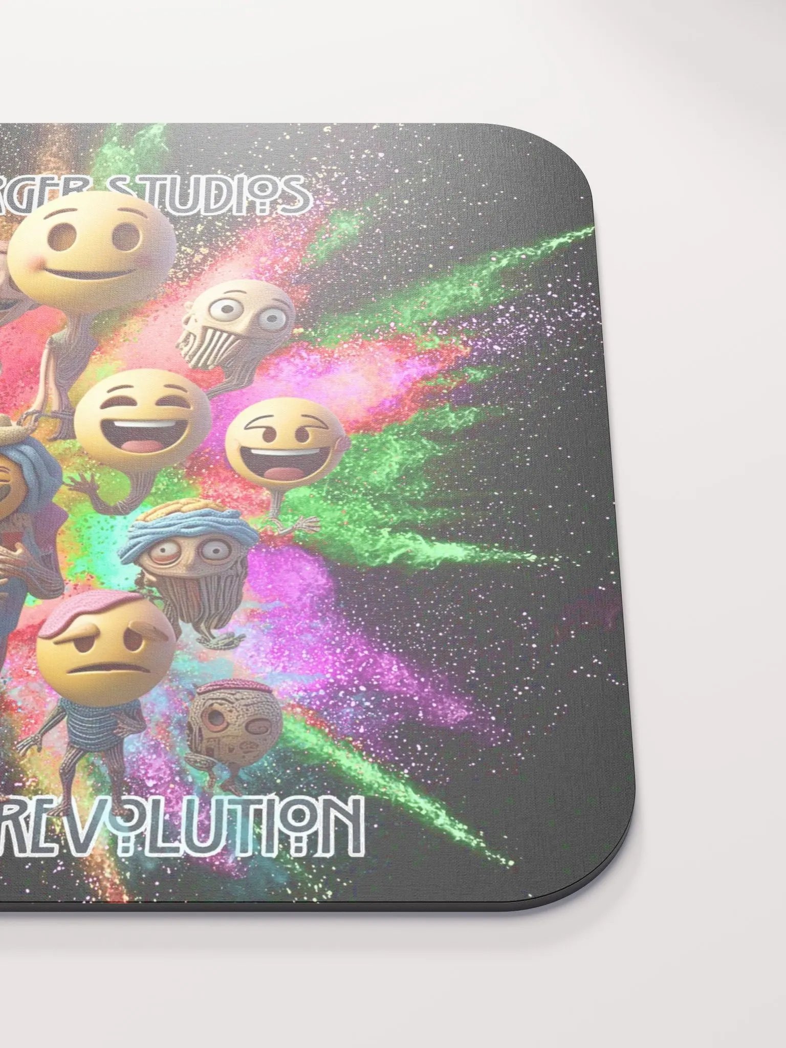 Expression Explosion: Emoji Chaos: Technicolor Dreamscape Edition Mouse Pad product image (5)