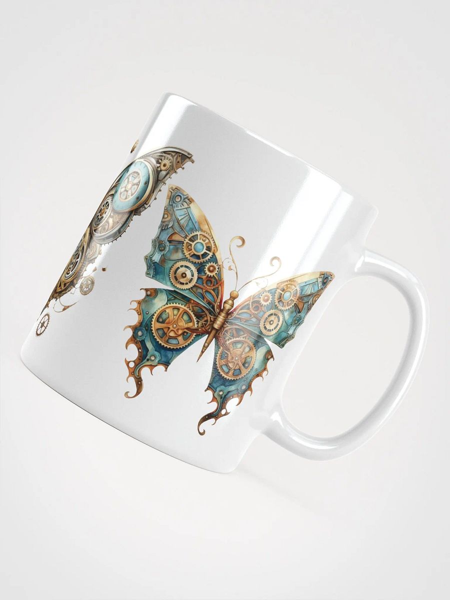 Steampunk Butterflies White Glossy Mug product image (6)