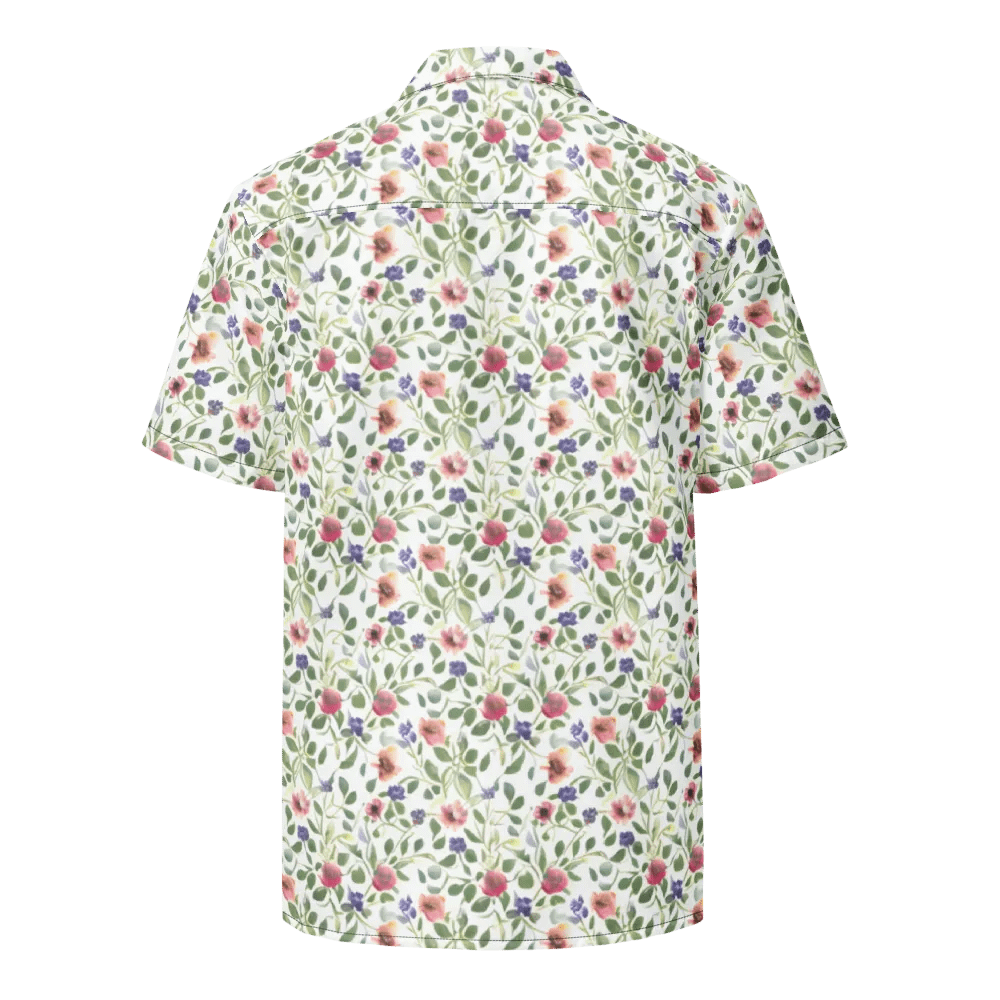Floral Pattern Heliotrope Flowers Hawaiian Shirt product image (2)