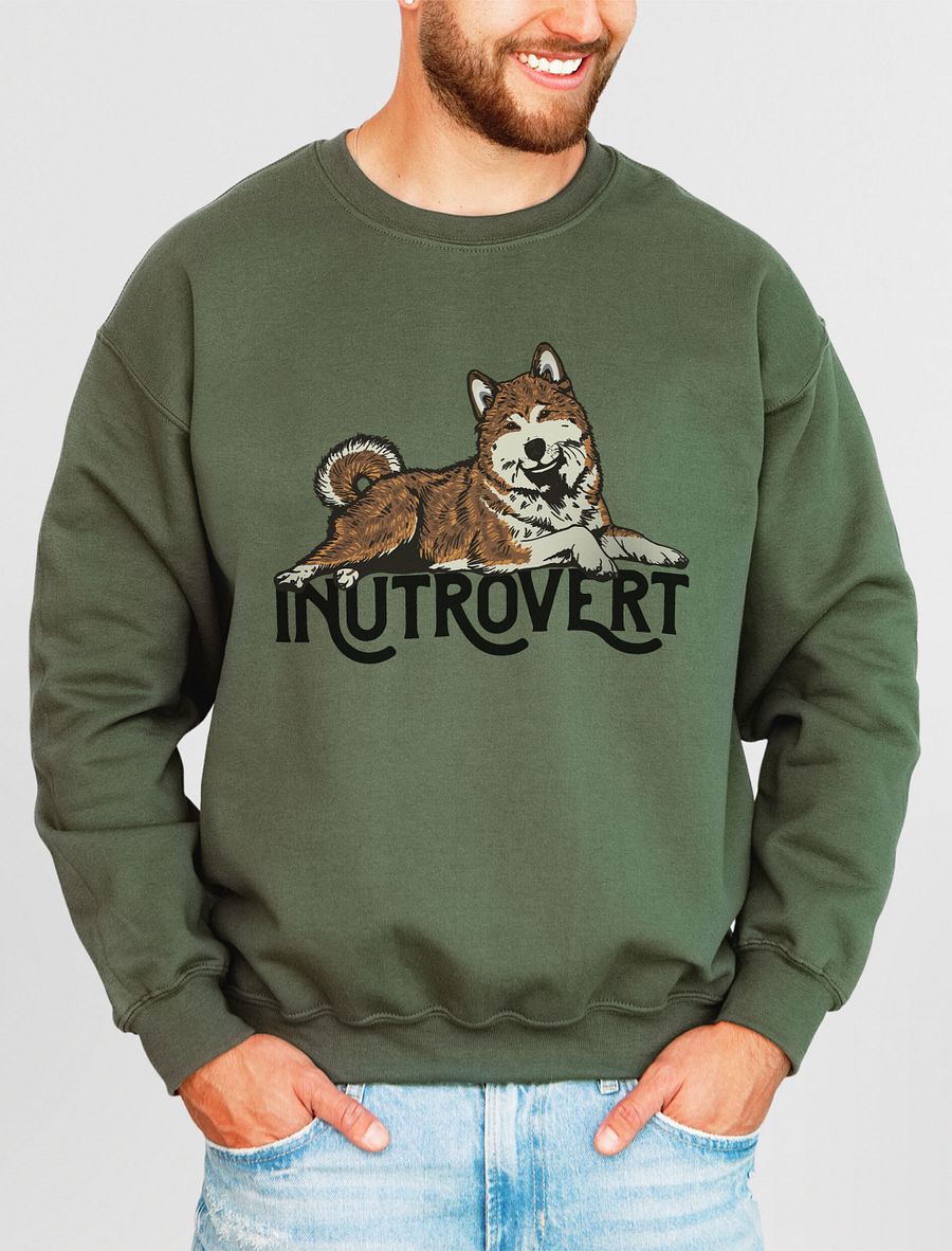 Inutrovert Sweatshirt of an Akita Inu (Brindle) | Funny Shirt for Akita Paw-rents product image (13)