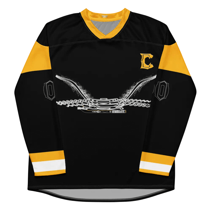 Recycled Hockey Fan Jersey - Black - Black HApex Gear Black Logo product image (2)