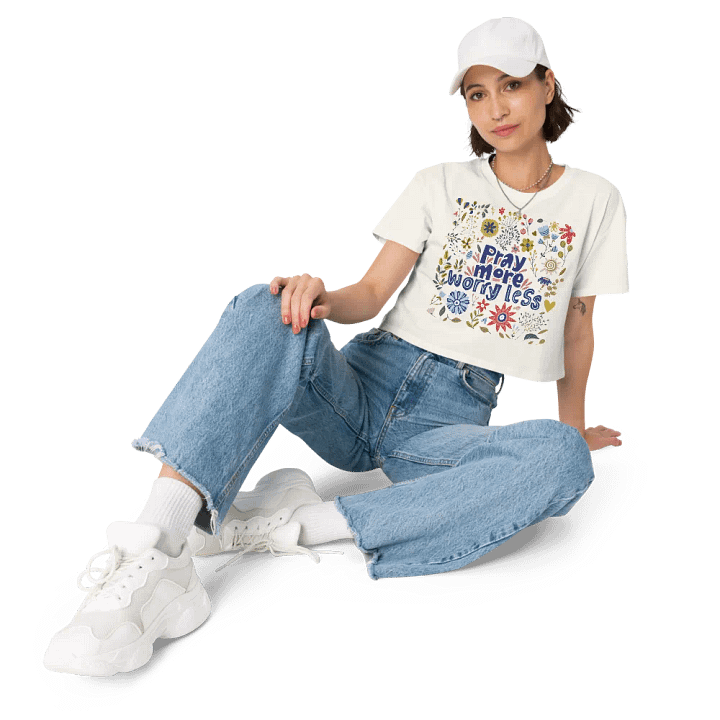 Pray more worry less Comfort Crop top product image (2)