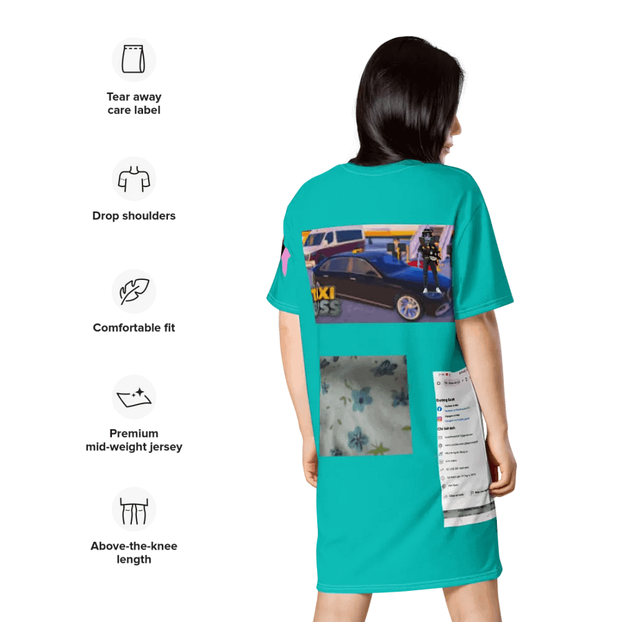 Váy thun in toàn thân/Full body printed T-shirt dress product image (10)