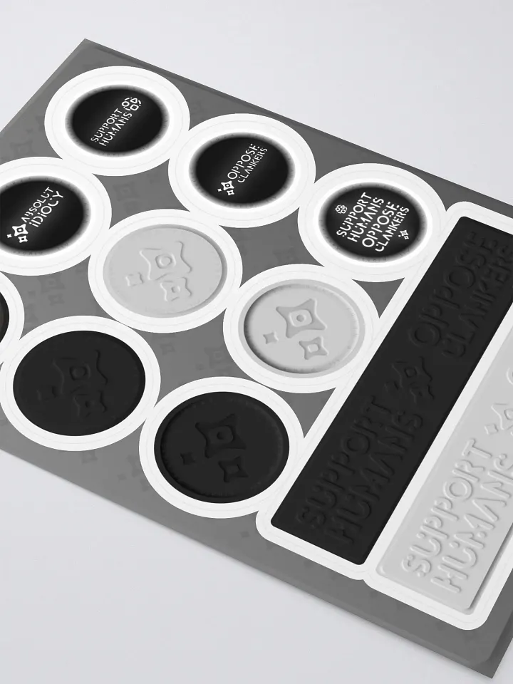 Absolut Idiocy Kiss Cut Sticker Sheet w/BG Set #1 (On White) product image (2)