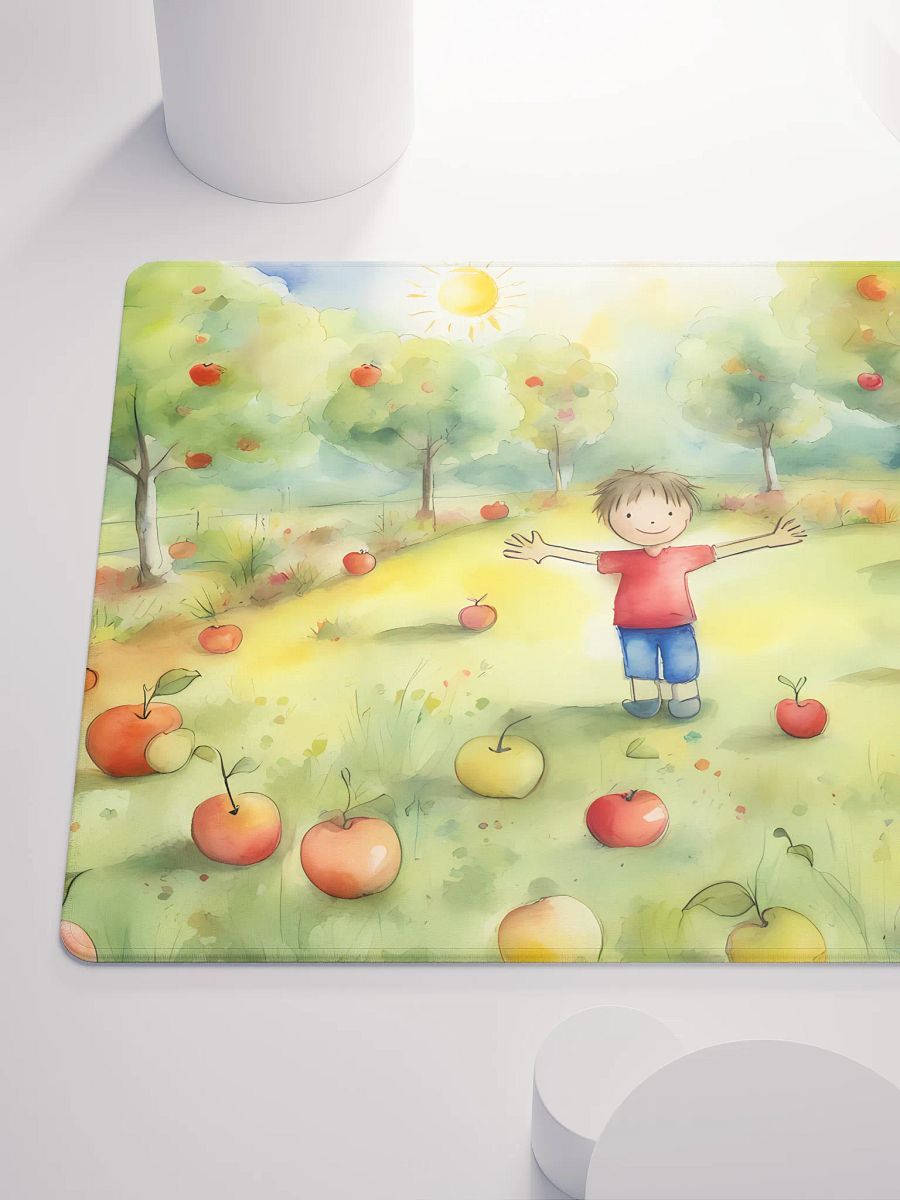 Happy Child in Apple Garden, Gaming Mouse Pad, 2 Sizes product image (6)