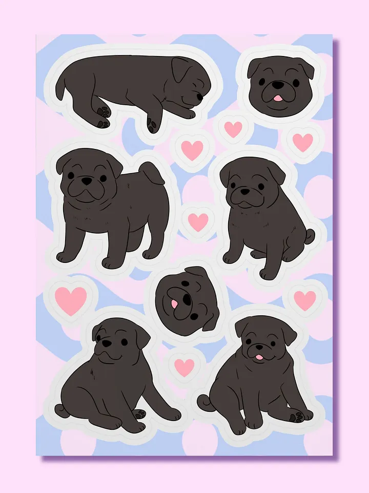 Pawsitively Pug-tastic Sticker Sheet product image (1)