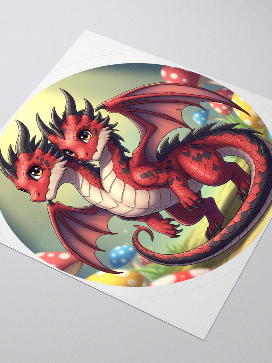 Cute dual headed baby dragon sticker! product image (3)