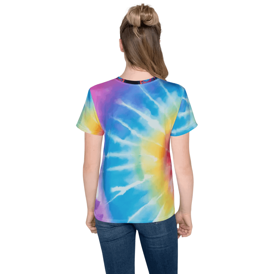 Vibrant Liquid Bubbles Tie Dye Youth T-Shirt product image (8)