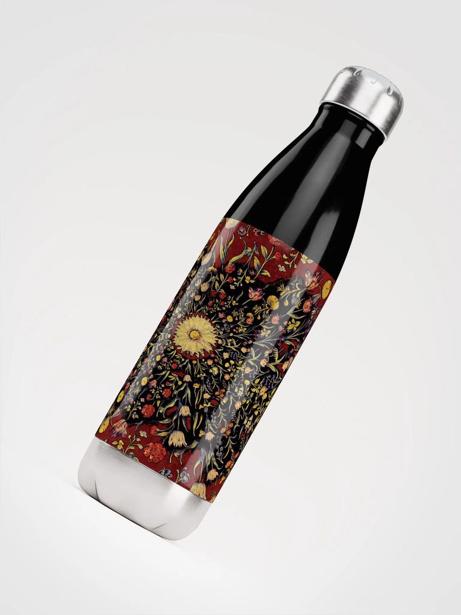 Medieval Flowers On Red Stainless Steel Water Bottle product image (4)