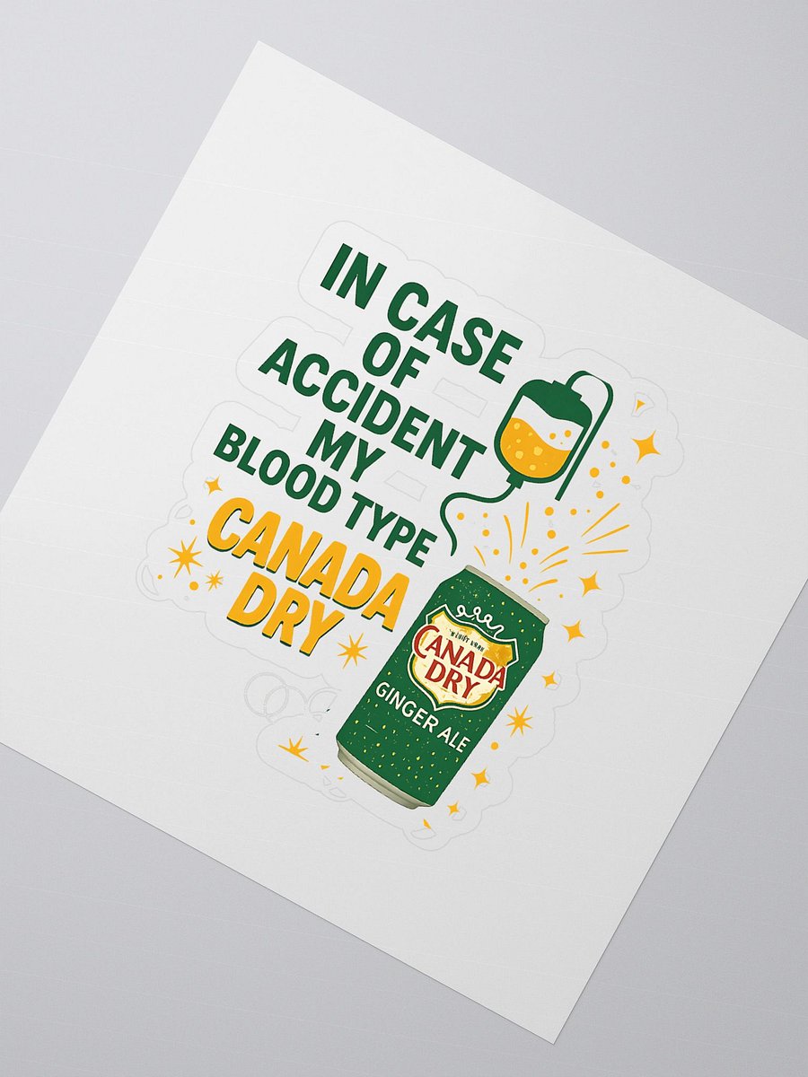 Canada Dry Blood Type Kiss Cut Stickers product image (2)