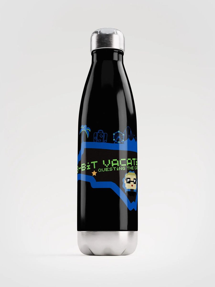 8-Bit Map Logo Stainless Steel Water Bottle product image (1)
